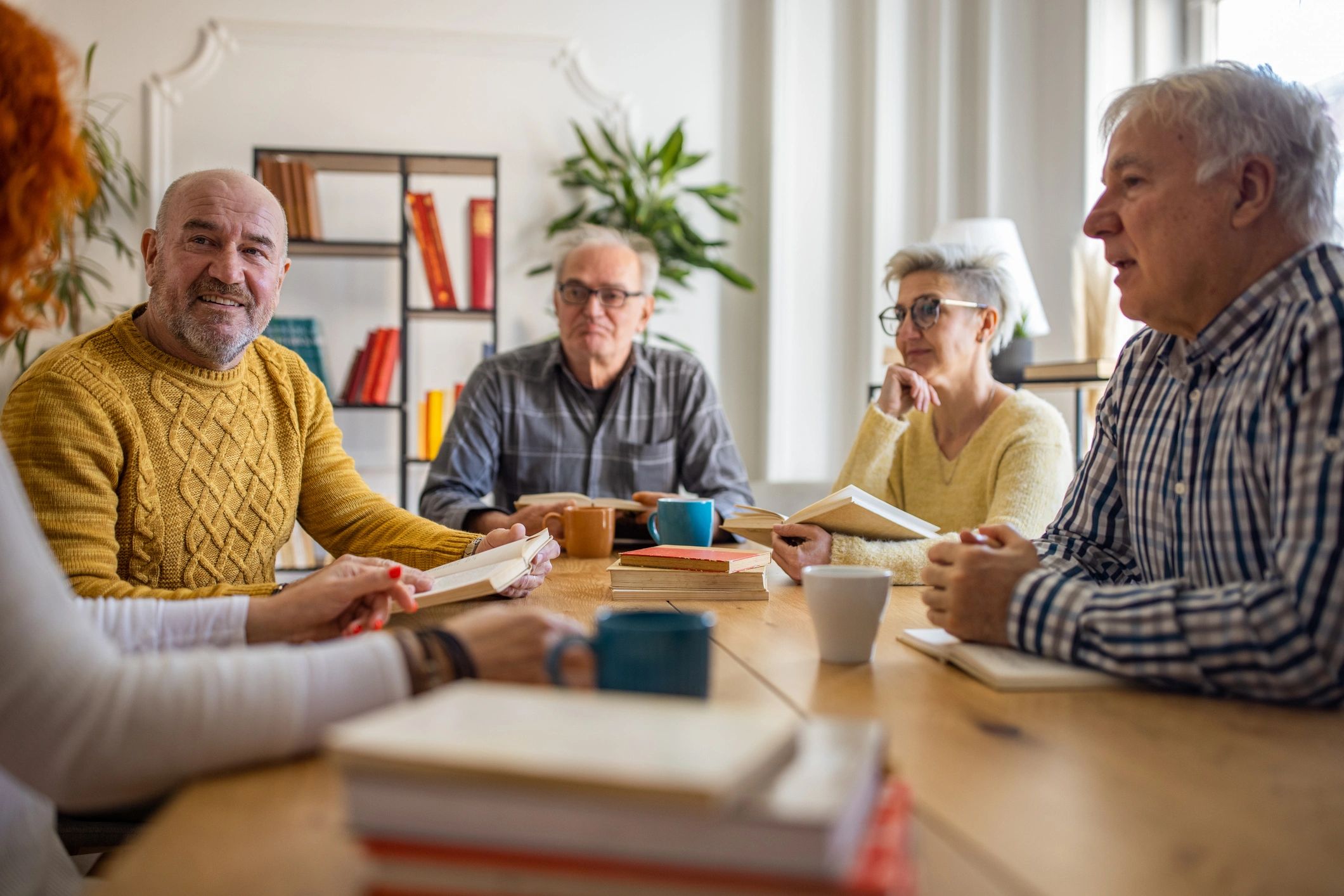 open Bible study group table